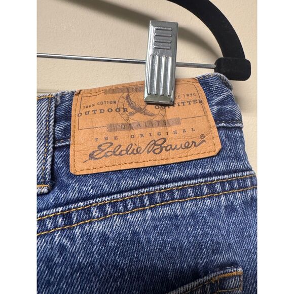 VTG - EDDIE BAUER Fleece Lined Jeans, Medium Wash, Zip Fly, Sz 35x32 - Picture 8 of 10